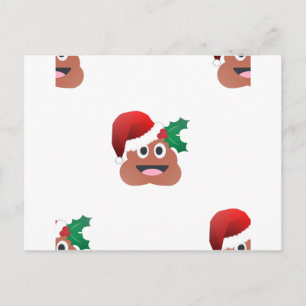 Cartes Pour Fêtes Annuelles santa claus poop emoji