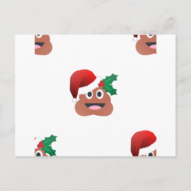 Cartes Pour Fêtes Annuelles santa claus poop emoji (Devant)