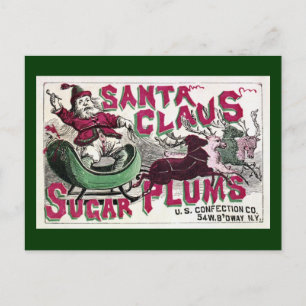 Cartes Pour Fêtes Annuelles Santa Claus Sugar Plums