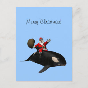 Cartes Pour Fêtes Annuelles Santa Claus Sur Orca