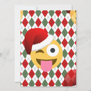Cartes Pour Fêtes Annuelles santa claus wink emoji