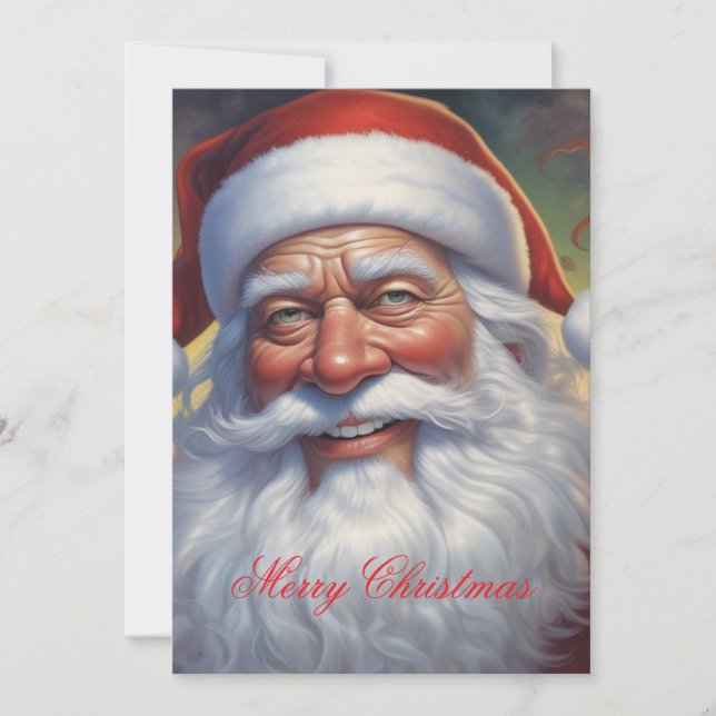 Cartes Pour Fêtes Annuelles Santa Clause Joyeux Noël Bonne année (Devant)