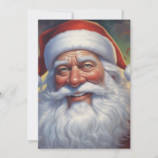 Cartes Pour Fêtes Annuelles Santa Clause Joyeux Noël Bonne année (Devant)