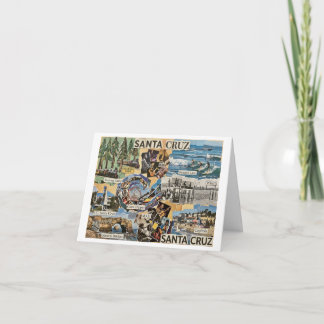 Cartes Pour Fêtes Annuelles Santa Cruz Collage Vintage – Mémoires Côtières Art