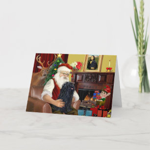 Cartes Pour Fêtes Annuelles Santa et son Puli