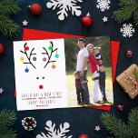 Cartes Pour Fêtes Annuelles Santa Has A New Stop! Modern Moving Photo<br><div class="desc">Send a Christmas message and let your loved ones know you have moved this holiday time. The design is easy to personalize with your own photo and wording and your family and friends will be thrilled when they receive these fabulous change of address holiday cards.</div>