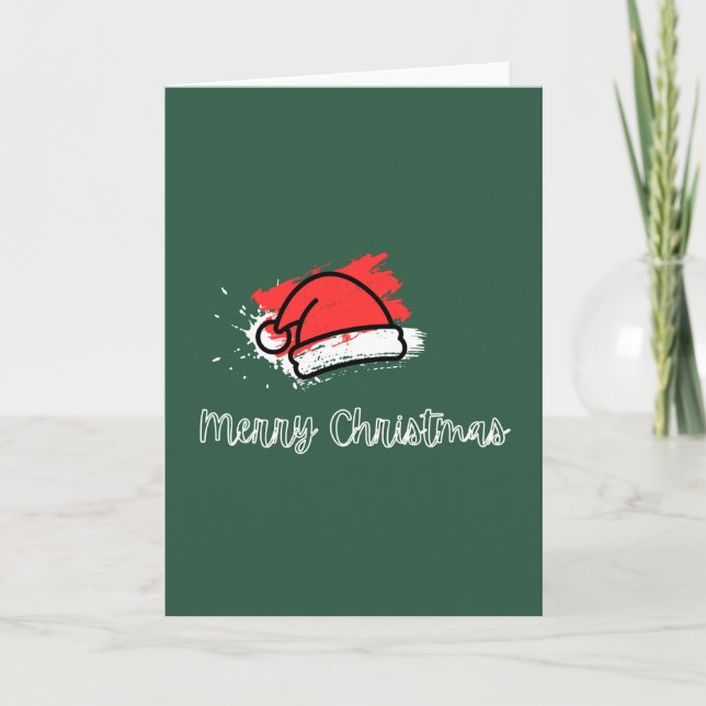 Cartes Pour Fêtes Annuelles Santa Hat (Devant)