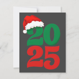 Cartes Pour Fêtes Annuelles Santa Hat 2025 - Compte à rebours de Noël