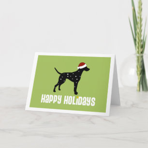 Cartes Pour Fêtes Annuelles Santa Hat dalmate
