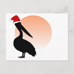 Cartes Pour Fêtes Annuelles Santa Hat Pelican