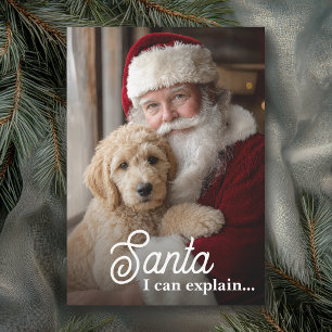 Cartes Pour Fêtes Annuelles Santa, je peux expliquer Photo de Noël drôle d'ani