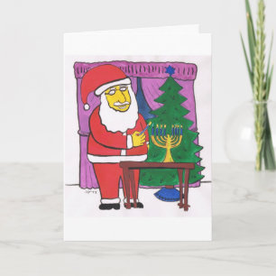 Cartes Pour Fêtes Annuelles Santa Lighting
