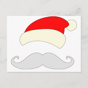 Cartes Pour Fêtes Annuelles Santa Mustache