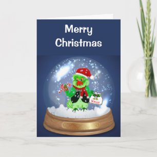 Cartes Pour Fêtes Annuelles Santa Parrot Christmas Cards