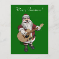 Santa Plays Accoustic Guitar