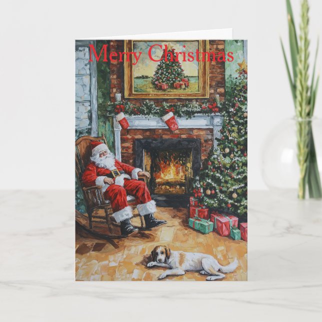 Cartes Pour Fêtes Annuelles Santa relaxing at Christmas (Devant)