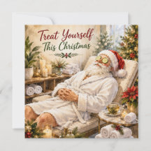 Santa se détendant dans un sauna, détendez-vous pe