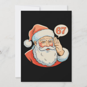 Cartes Pour Fêtes Annuelles Santa Six Seven 6 7 67 Noël Drôle de Noël Meme