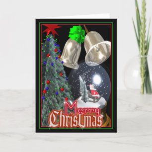 Cartes Pour Fêtes Annuelles Santa Snow globe par Valxart