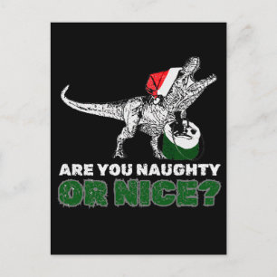 Cartes Pour Fêtes Annuelles Santa T-Rex dinosaure de Noël