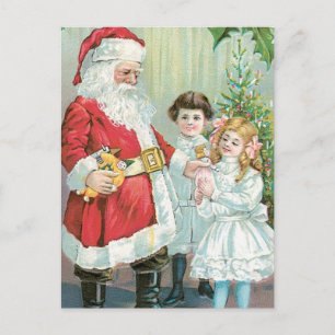 Cartes Pour Fêtes Annuelles Santa With Children