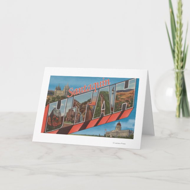 Cartes Pour Fêtes Annuelles Santaquin, Utah - Scènes de grandes lettres (Devant)