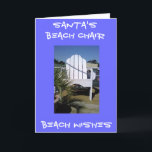 CARTES POUR FÊTES ANNUELLES SANTA'S BEACH CHAISE - *BEACH CHRISTMAS*<br><div class="desc">J'aime ta carte. It doesn't snow everywhere for Christmas so let the sunshine in for Christmas where ever you are.</div>