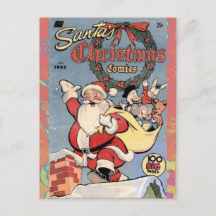Cartes Pour Fêtes Annuelles Santa's Christmas Comics 1952