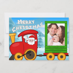 Cartes Pour Fêtes Annuelles Santa's Christmas Train