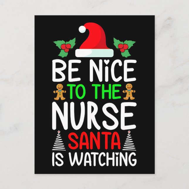 Cartes Pour Fêtes Annuelles Santa's Favorite Nurse Professional Funny Christma (Devant)