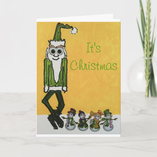 Cartes Pour Fêtes Annuelles Santas Little Helper (Devant)