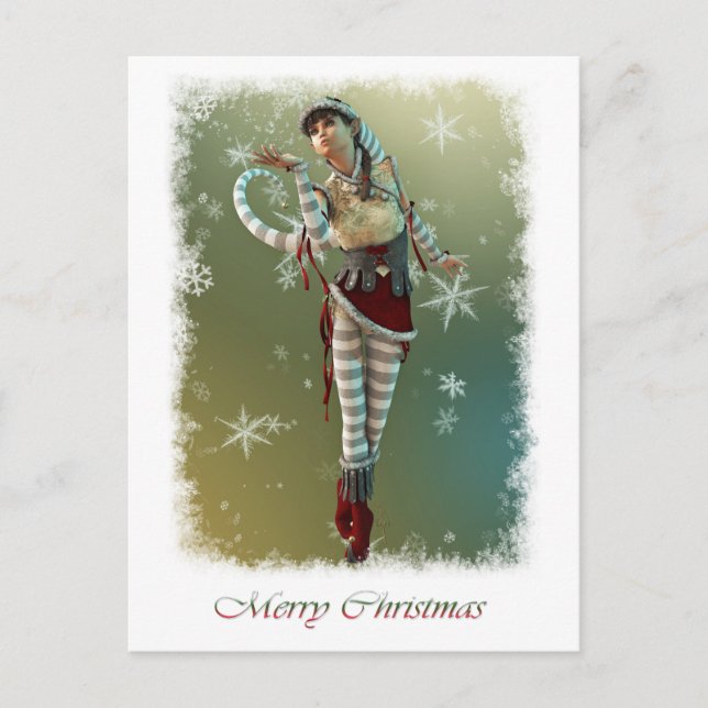 Cartes Pour Fêtes Annuelles Santas Little Helper Elsie (Devant)