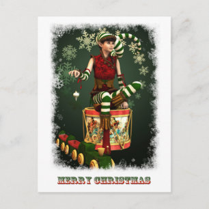 Cartes Pour Fêtes Annuelles Santas Little Helper Katie