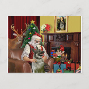 Cartes Pour Fêtes Annuelles Santa's Norwegian Elkhound