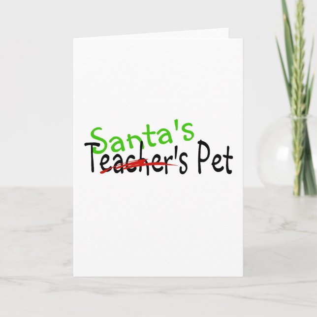 Cartes Pour Fêtes Annuelles Santas Pet (Devant)