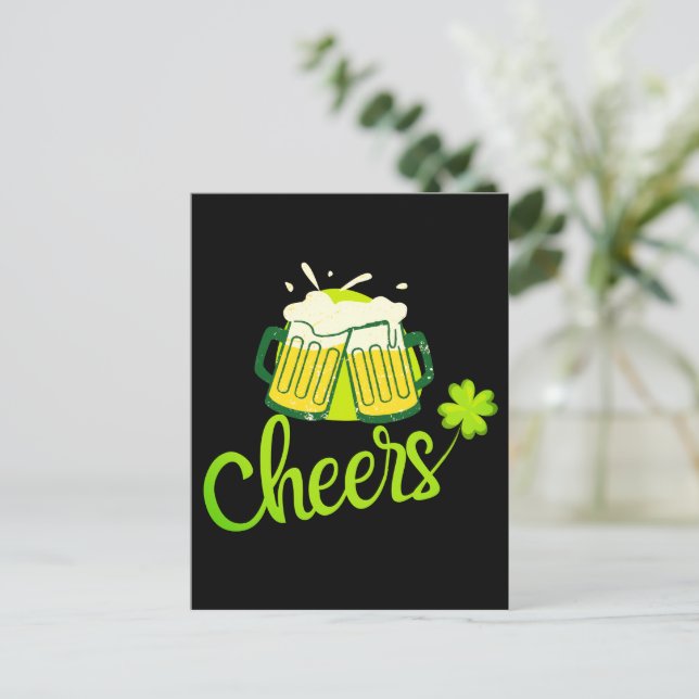 Cartes Pour Fêtes Annuelles Santé avec Shamrock - Fête de la Saint-Patrick (Debout devant)