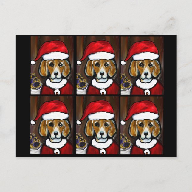 CARTES POUR FÊTES ANNUELLES SANTÉ BEAGLE (Devant)