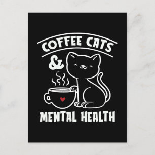 Cartes Pour Fêtes Annuelles Santé mentale Café Chats Santé mentale Anxiété