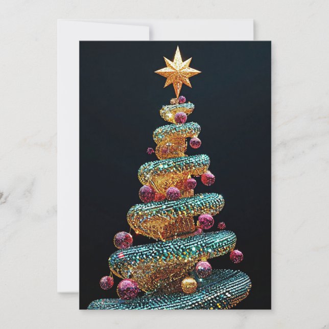 Cartes Pour Fêtes Annuelles sapin de Noël (Devant)