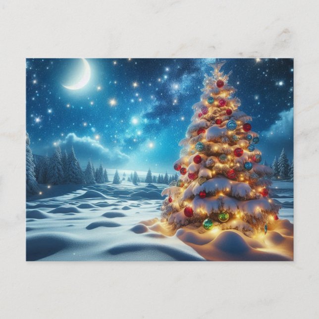 Cartes Pour Fêtes Annuelles sapin de Noël (Devant)