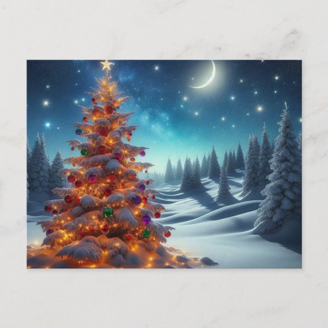 Cartes Pour Fêtes Annuelles sapin de Noël (Devant)