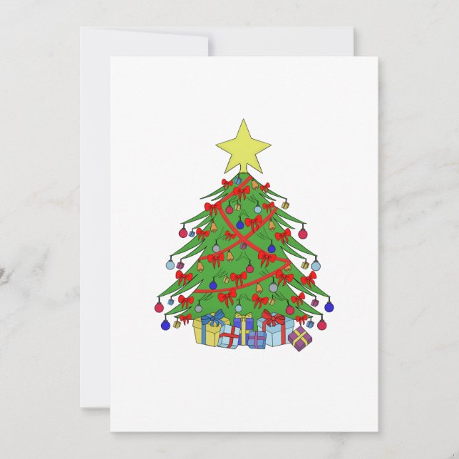 Cartes Pour Fêtes Annuelles Sapin de Noël (Devant)