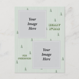 Cartes Pour Fêtes Annuelles Sapin de Noël à rayures fines Joyeux Noël