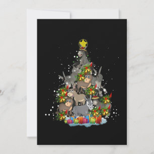 Cartes Pour Fêtes Annuelles Sapin de Noël Âne Drôle Cadeaux Amateur d'Âne Xma