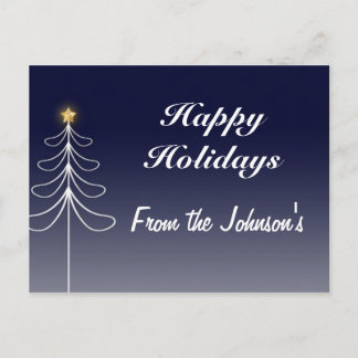 Cartes Pour Fêtes Annuelles Sapin de Noël avec Étoile d'Or