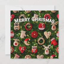 Sapin de Noël avec jouets en feutre