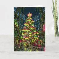 Sapin de Noël Biopunk à Champignon Lumineux