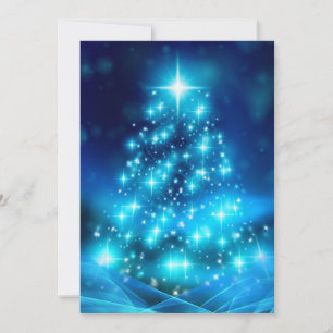 Cartes Pour Fêtes Annuelles Sapin de Noël bleu électrique moderne