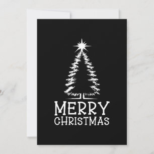 Cartes Pour Fêtes Annuelles Sapin de Noël chic noir en détresse Grunge