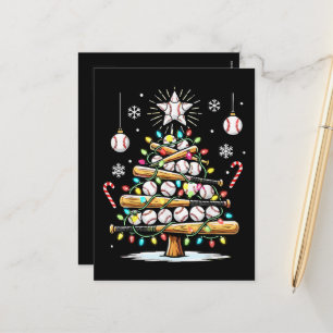 Cartes Pour Fêtes Annuelles Sapin de Noël de baseball